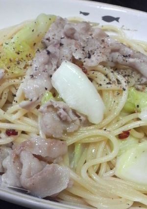 豚肉とキャベツの柚子胡椒パスタ-レシピのメイン写真