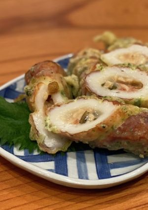 竹輪の納豆磯辺揚げ[納豆]-レシピのメイン写真