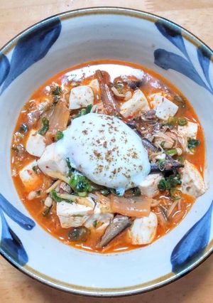 イワシと豆腐とキムチのチゲ◎レンジで簡単-レシピのメイン写真