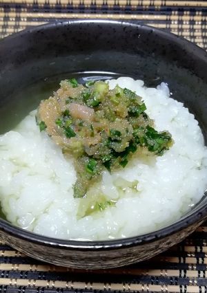 明太子ニラ茶漬け-レシピのメイン写真