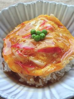 レンジで簡単かに玉あんかけ丼-レシピのメイン写真