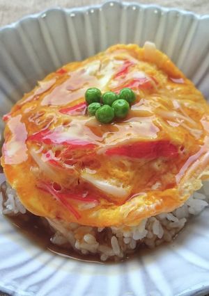 レンジで簡単かに玉あんかけ丼-レシピのメイン写真