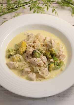 ダイエット！むね肉のレモンクリーム煮-レシピのメイン写真