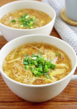 ☆簡単☆えのきとキムチのかきたまスープ-レシピのメイン写真