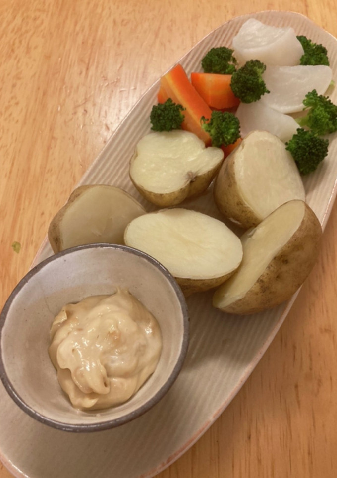 蒸し野菜のごま味噌マヨネーズ添え-レシピのメイン写真