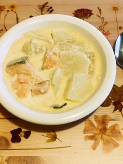 鮭とじゃがいものミルクスープ-レシピのメイン写真
