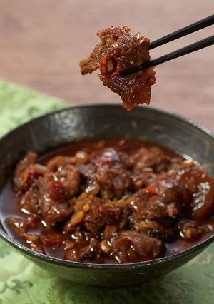 牛すじの豆板醬煮-レシピのメイン写真