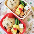 鶏ご飯でキャラ弁☆主役はとんかつ弁当☆