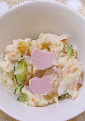 彼氏に作ろう！ハートのポテトサラダ-レシピのメイン写真