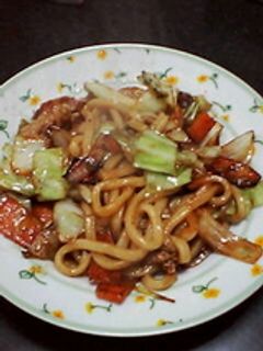 野菜炒めバター醤油焼きうどん-レシピのメイン写真