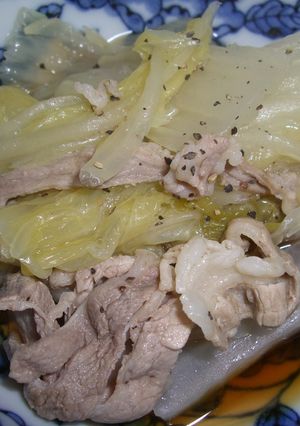 ★豚バラ肉と白菜の蒸し煮★-レシピのメイン写真