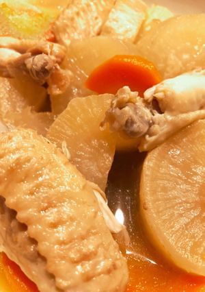 鷄手羽と大根と人参のほっこり煮-レシピのメイン写真