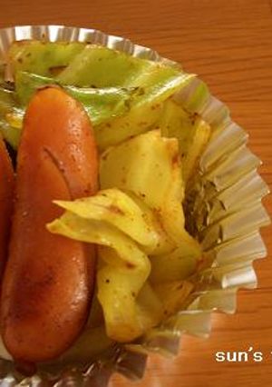 ウインナーとキャベツのカレー炒め-レシピのメイン写真