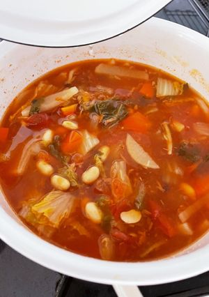 ミネストローネ風　トマトスープ　カツオ缶-レシピのメイン写真