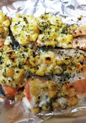 簡単！トースターで鮭のマヨコーン焼き-レシピのメイン写真
