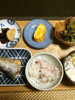 鯖の塩焼きの朝ご飯-レシピのメイン写真