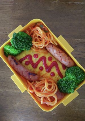 オムライス&ナポリタンの男子弁当♪-レシピのメイン写真