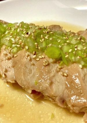 レンジで簡単！蒸し鶏と特製香味ネギダレ-レシピのメイン写真