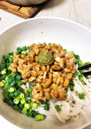 ねぎだく納豆うどんに柚子胡椒-レシピのメイン写真