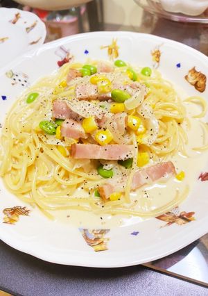 卵なし☆カルボナーラ風クリームパスタ-レシピのメイン写真