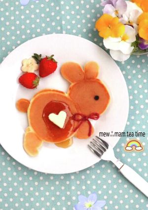 ウサギのパンケーキ♡ふんわり焼くコツ伝授-レシピのメイン写真