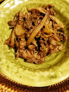 ゴボウと牛肉味噌炒め-レシピのメイン写真