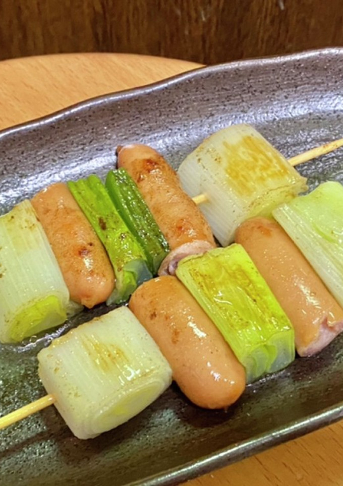 長ネギとソーセージの串焼き-レシピのメイン写真