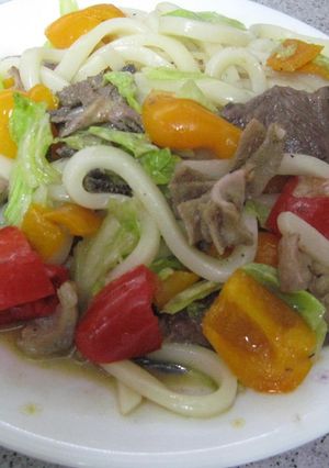 「ホルモンうどん」-レシピのメイン写真
