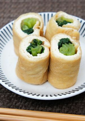 塩分控えめ！小松菜の油揚げ巻き-レシピのメイン写真