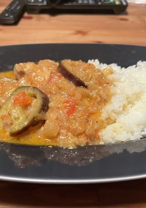 ナスとチキンの酒粕クリーミーカレー-レシピのメイン写真