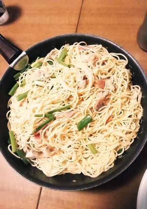 じめじパスタ（市販たらこソース和え）-レシピのメイン写真