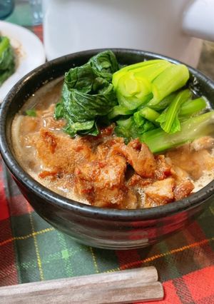 タラ味噌と小松菜の坦々麺-レシピのメイン写真