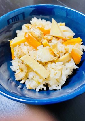 【野菜ソムリエ】竹の子と帆立炊き込みご飯-レシピのメイン写真