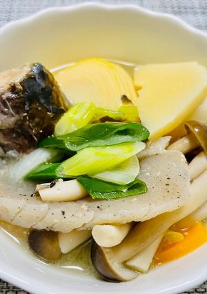 【野菜ソムリエ】竹の子と鯖の水煮の味噌鍋-レシピのメイン写真