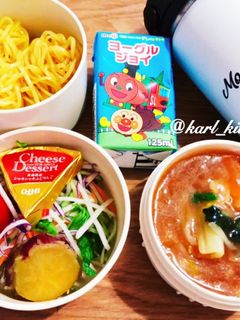 簡単あんかけ焼きそば野菜サラダ弁当-レシピのメイン写真
