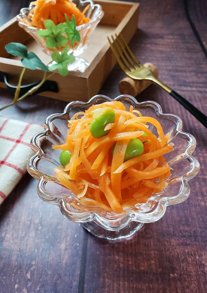 彩りプラス♪にんじんと枝豆のだし和え-レシピのメイン写真