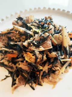 水なし、油なし、おいしい牛ひじき煮-レシピのメイン写真