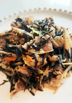 水なし、油なし、おいしい牛ひじき煮-レシピのメイン写真
