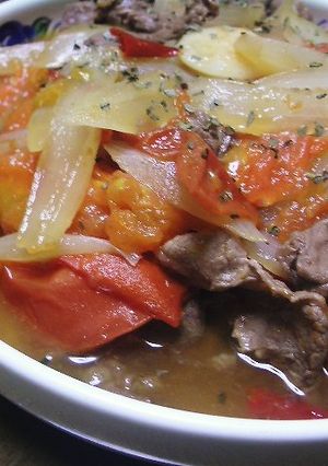 トマトと牛肉のスパイシーすき焼き-レシピのメイン写真