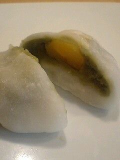 ★抹茶のあんと栗の大福★-レシピのメイン写真