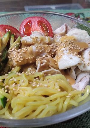 豚しゃぶ冷やし中華麺-レシピのメイン写真