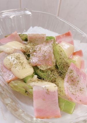 アスパラとベーコンのチーズ乗せ焼き♡簡単-レシピのメイン写真