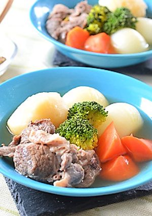 柔らか牛すね肉とごろごろ野菜のポトフ♪-レシピのメイン写真