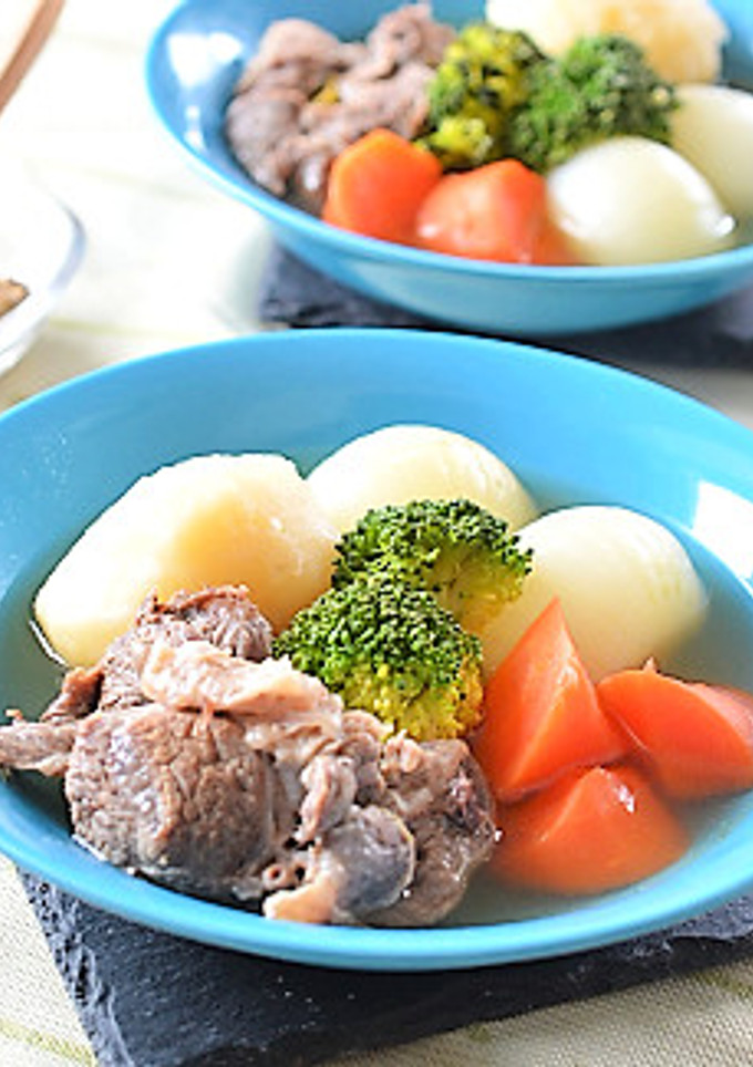 柔らか牛すね肉とごろごろ野菜のポトフ♪-レシピのメイン写真