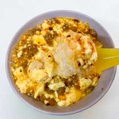 รูปของ 火なし！トリプルたんぱく質のズボラ麻婆丼