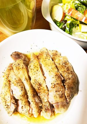 火いらずレンジで簡単ジューシー鶏もも肉塩-レシピのメイン写真