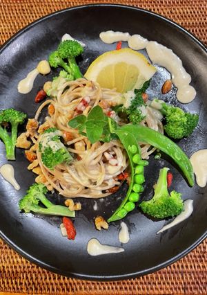 レモンナッツクリーム冷製パスタ-レシピのメイン写真