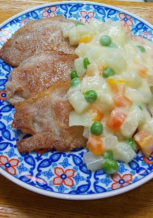☆豚肉の野菜クリームソースかけ☆-レシピのメイン写真