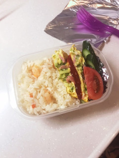 えびピラフとブロッコリーオムレツ弁当-レシピのメイン写真