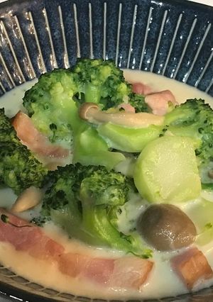 ブロッコリーのカルボナーラ風-レシピのメイン写真